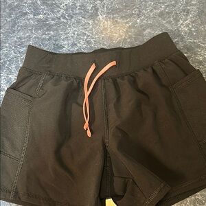 Tek Gear Black and Pink‎ Shorts with Elastic Waistband